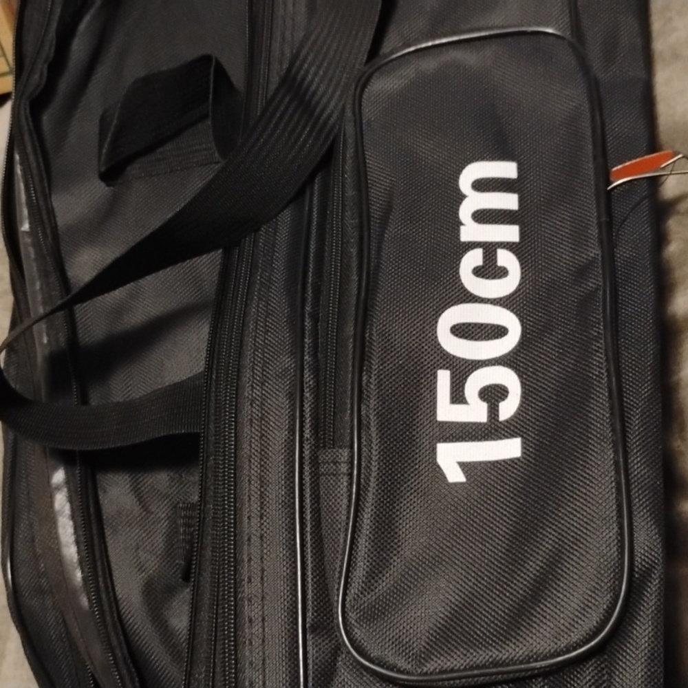 5/$20 *NEW* Lixada 3 Layer 150cm Black Fishing Rod carry case w/2 front pockets - Picture 5 of 7